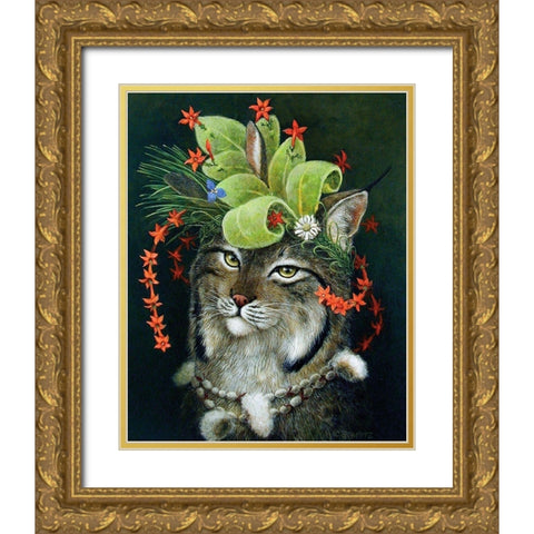 Glorious Forest Hat Gold Ornate Wood Framed Art Print with Double Matting by Schmitz, Carolyn