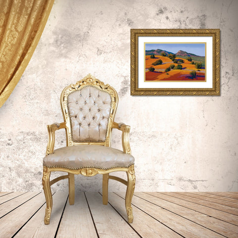 Juniper Hills Gold Ornate Wood Framed Art Print with Double Matting by Silverwood, Mary