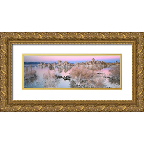 Mono Lake Sunset Gold Ornate Wood Framed Art Print with Double Matting by Thomas, Alain