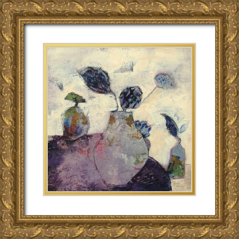 Still Life in Lilac Gold Ornate Wood Framed Art Print with Double Matting by Thorley, Judy