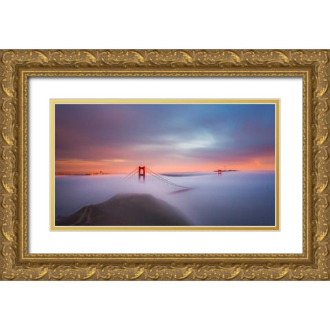Just Another Day in the Bay Gold Ornate Wood Framed Art Print with Double Matting by Toby Harriman Visuals