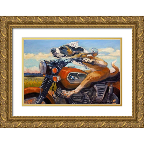 Fast and Furriest Gold Ornate Wood Framed Art Print with Double Matting by Townsend, Connie R.