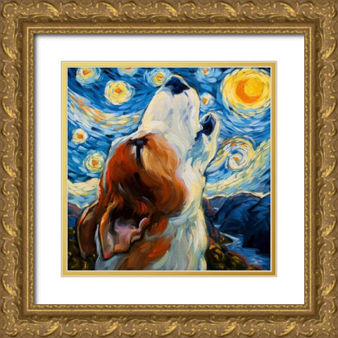 Sing Gold Ornate Wood Framed Art Print with Double Matting by Townsend, Connie R.