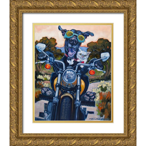 Under an Orange Sky Gold Ornate Wood Framed Art Print with Double Matting by Townsend, Connie R.