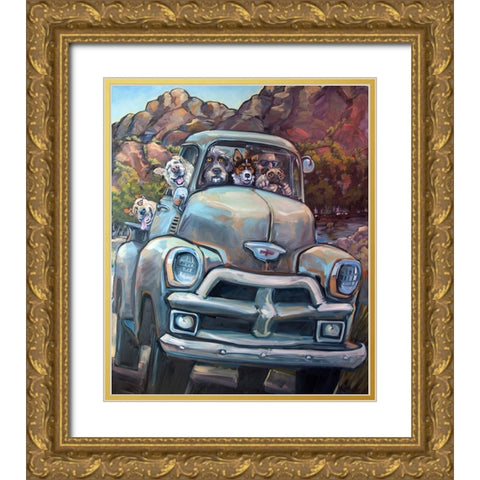 Go Time Gold Ornate Wood Framed Art Print with Double Matting by Townsend, CR