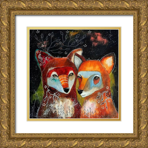 Home Is Wherever You Are Gold Ornate Wood Framed Art Print with Double Matting by The Secret Hermit