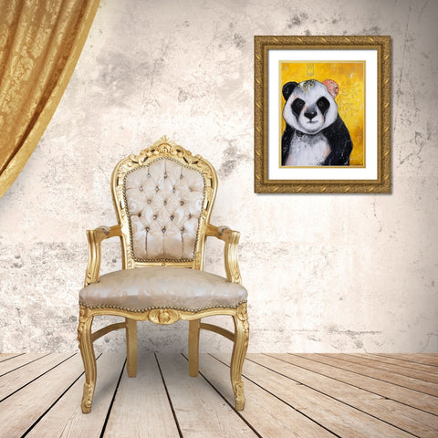 Of Fur and Friendship Gold Ornate Wood Framed Art Print with Double Matting by The Secret Hermit