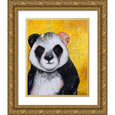 Of Fur and Friendship Gold Ornate Wood Framed Art Print with Double Matting by The Secret Hermit