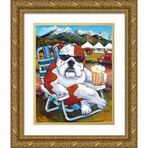 Bully For Beer Fest Gold Ornate Wood Framed Art Print with Double Matting by Townsend, CR