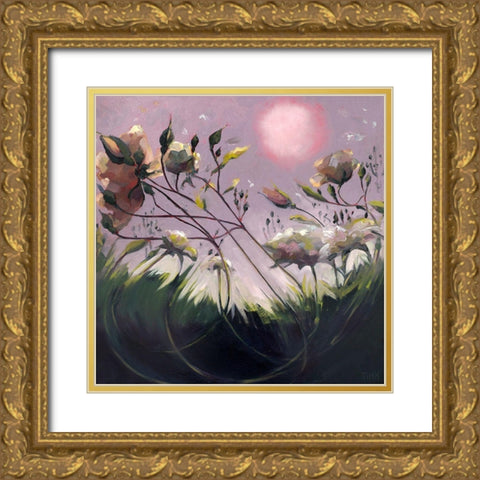 Evening Communication Gold Ornate Wood Framed Art Print with Double Matting by Timmerman, Lisa