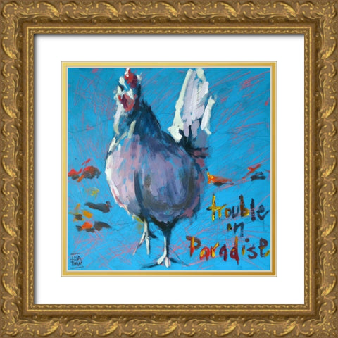 Trouble in Paradise Gold Ornate Wood Framed Art Print with Double Matting by Timmerman, Lisa