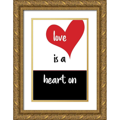 Unknown Gold Ornate Wood Framed Art Print with Double Matting by Love Is a Heart On