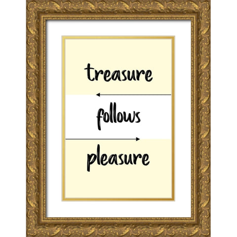 Unknown Gold Ornate Wood Framed Art Print with Double Matting by Treasure Follows Pleasure