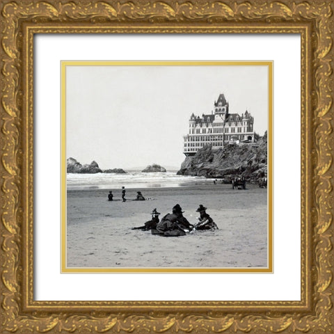 Cliff House I Gold Ornate Wood Framed Art Print with Double Matting by Unknown
