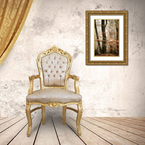 Bronze Tree Gold Ornate Wood Framed Art Print with Double Matting by Van de Goor, Lars
