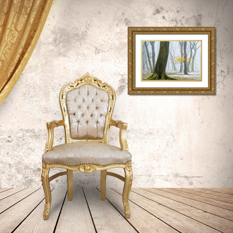 Winter Colors Gold Ornate Wood Framed Art Print with Double Matting by Van de Goor, Lars