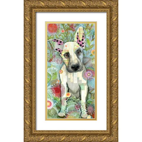 Zo Zo Girl Gold Ornate Wood Framed Art Print with Double Matting by Verhoeven, Judy