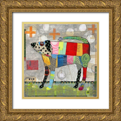 Coat of Many Colors Gold Ornate Wood Framed Art Print with Double Matting by Verhoeven, Judy