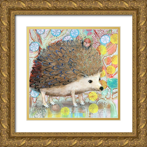 Hedgie Gold Ornate Wood Framed Art Print with Double Matting by Verhoeven, Judy