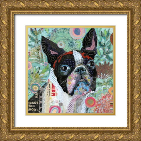 Mischievous Gardener Gold Ornate Wood Framed Art Print with Double Matting by Verhoeven, Judy