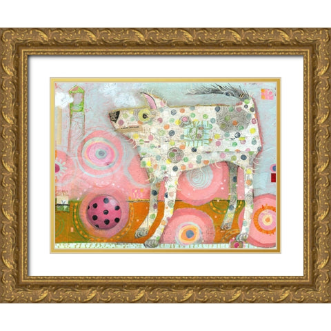 The Distraction Gold Ornate Wood Framed Art Print with Double Matting by Verhoeven, Judy