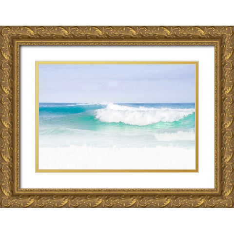 Blue Green Gold Ornate Wood Framed Art Print with Double Matting by Varona, Verne