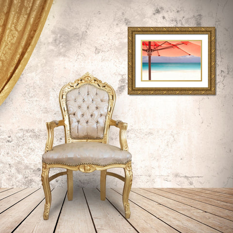 Umbrella Perspective Gold Ornate Wood Framed Art Print with Double Matting by Varona, Verne