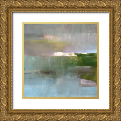 Spatial Composition 07.10.2019 Gold Ornate Wood Framed Art Print with Double Matting by Villafane, Stephane