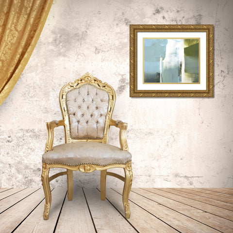 Spatial Composition 13.10.2017 Gold Ornate Wood Framed Art Print with Double Matting by Villafane, Stephane