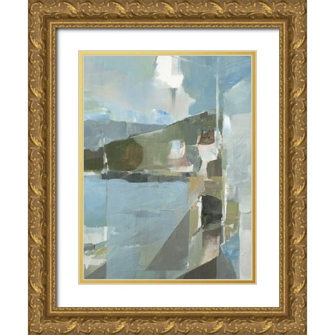 Spatial Composition 28.12.2018 Gold Ornate Wood Framed Art Print with Double Matting by Villafane, Stephane