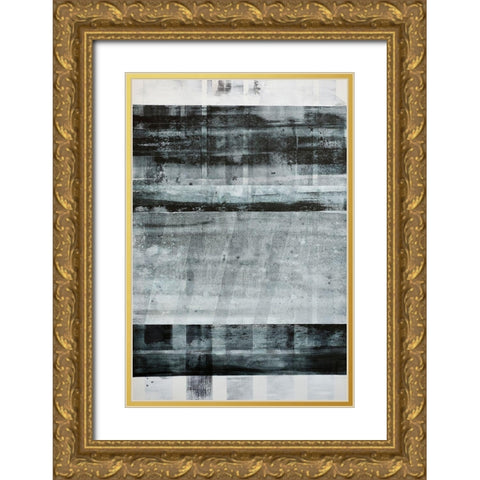 Spatial Composition 20.07.2014 Gold Ornate Wood Framed Art Print with Double Matting by Villafane, Stephane