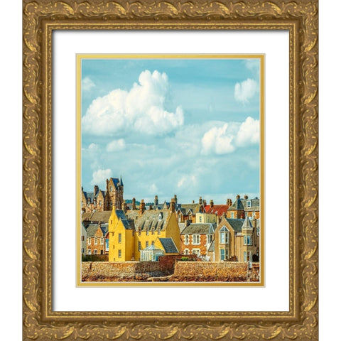 Somewhere In Scotland Gold Ornate Wood Framed Art Print with Double Matting by Van de Goor, Lars