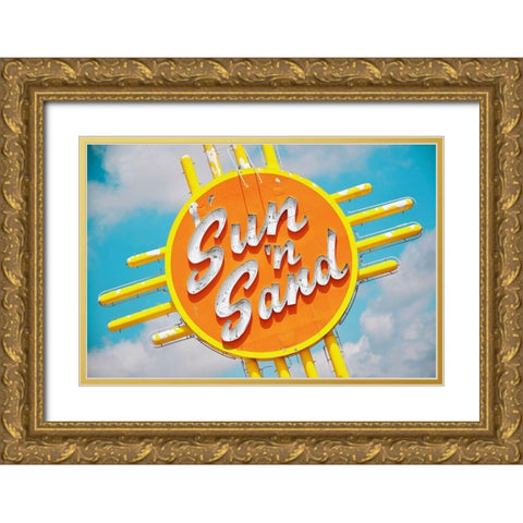 Sun n Sand  No. 2 Gold Ornate Wood Framed Art Print with Double Matting by Vargas, Carlos