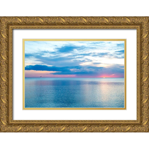 Calm Gold Ornate Wood Framed Art Print with Double Matting by Varona, Verne