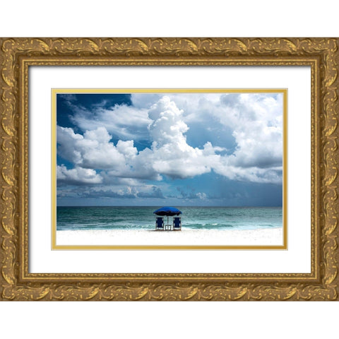 Just Us Two Gold Ornate Wood Framed Art Print with Double Matting by Varona, Verne