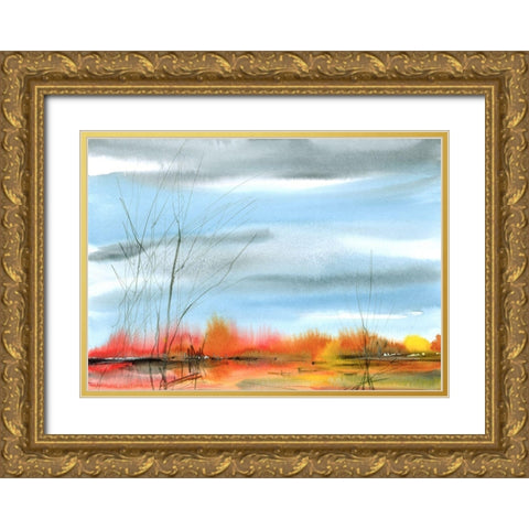 Interference; The Voice You Hear Is Your Own Gold Ornate Wood Framed Art Print with Double Matting by Vainio, Caryn