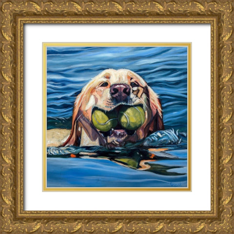 Fetch Gold Ornate Wood Framed Art Print with Double Matting by Wronski, Kathryn