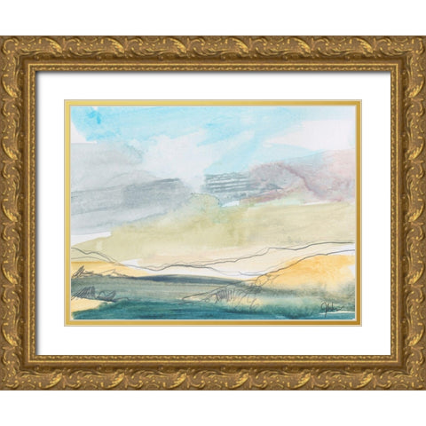 Upon My Spirit Flings Gold Ornate Wood Framed Art Print with Double Matting by Weiss, Jan