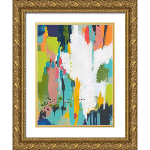 Summer Field Gold Ornate Wood Framed Art Print with Double Matting by Weiss, Jan
