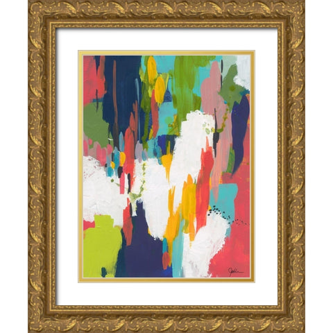 Winter Field Gold Ornate Wood Framed Art Print with Double Matting by Weiss, Jan