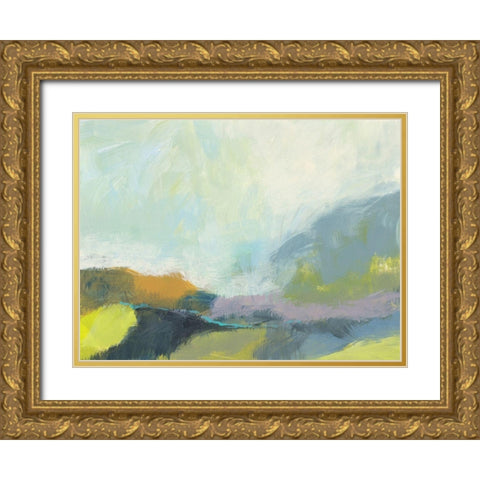 Natures First Green Gold Ornate Wood Framed Art Print with Double Matting by Weiss, Jan