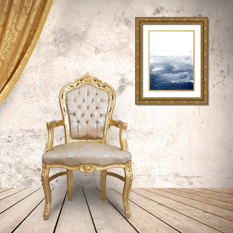 The Deep Blue Gold Ornate Wood Framed Art Print with Double Matting by Wong, Brandon