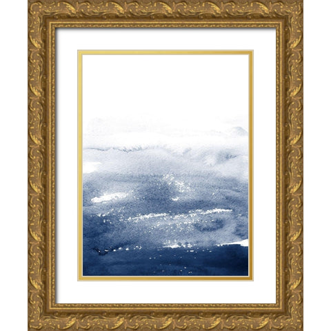 The Deep Blue Gold Ornate Wood Framed Art Print with Double Matting by Wong, Brandon