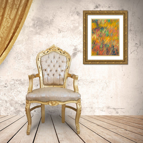 In My Meadow Gold Ornate Wood Framed Art Print with Double Matting by Weiss, Jan