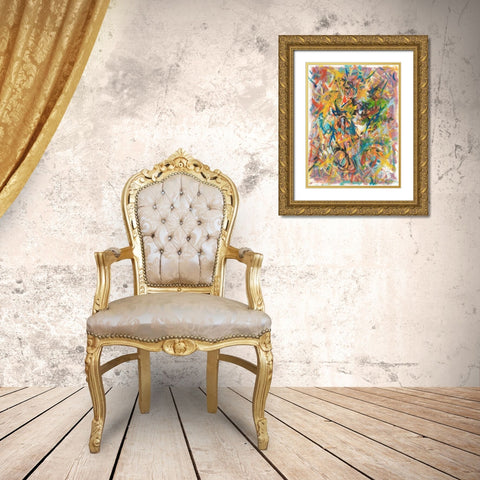 Inside Out No. 2 Gold Ornate Wood Framed Art Print with Double Matting by Weiss, Jan