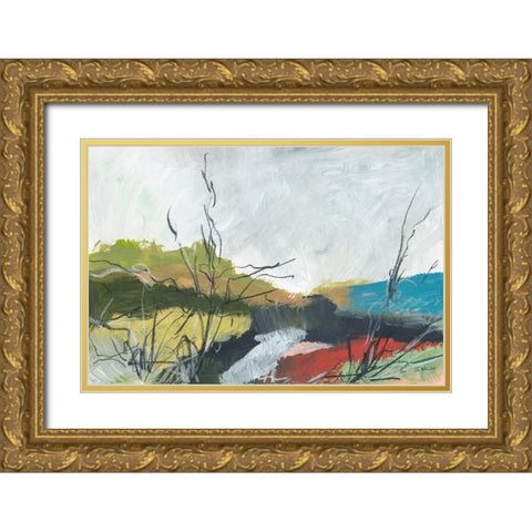 To The Sea No. 2 Gold Ornate Wood Framed Art Print with Double Matting by Weiss, Jan