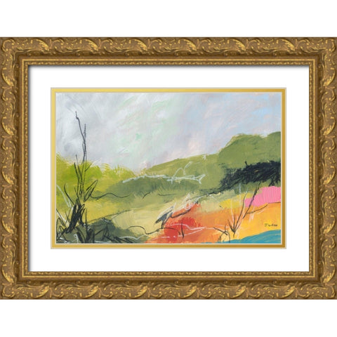Wandering No. 1 Gold Ornate Wood Framed Art Print with Double Matting by Weiss, Jan