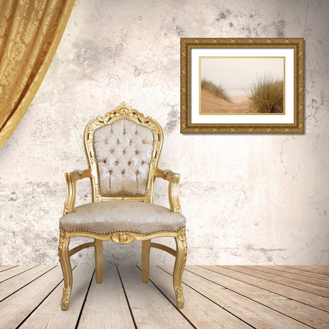 White Oceans 38 Gold Ornate Wood Framed Art Print with Double Matting by Winstanley, Ian