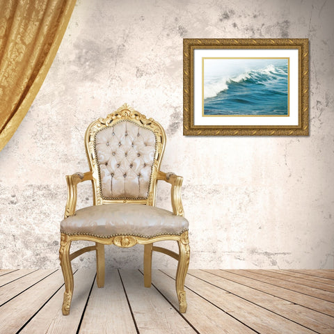 White Oceans 66 Gold Ornate Wood Framed Art Print with Double Matting by Winstanley, Ian