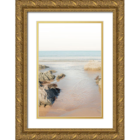 White Oceans 64 Gold Ornate Wood Framed Art Print with Double Matting by Winstanley, Ian